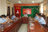 Các đại biểu tham dự hội nghị trực tuyến tại điểm cầu Sở Y tế tỉnh. Ảnh Bích Thiện