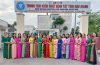 Ban nữ công CĐCS Trung tâm Kiểm soát bệnh tật tỉnh đã triển khai cho viên chức, người lao động nữ mặc trang phục áo dài truyền thống làm việc tại đơn vị. (Ảnh: Hoàng Khang)