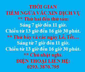 Thờ gian tiêm vắc xin dịch vụ