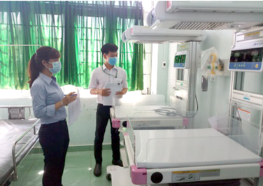 Đoàn khảo sát thực trạng quản lý trang thiết bị y tế tại Trung tâm Y tế huyện Châu Thành A.