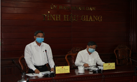 Chủ tịch UBND tỉnh Đồng Văn Thanh nhận định tình hình dịch rất phức tạp hiện nay. (Ảnh: Bích Thiện)