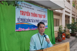 Ông Nguyễn Thái Dương, Phó Trưởng Phòng, Phòng Quản lý chất lượng bệnh viện và Công tác xã hội - Truyền thông giáo dục sức khỏe, Trung tâm Y tế huyện Châu Thành