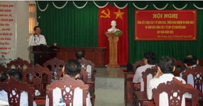 BSCK2. Nguyễn Thanh Tùng, Giám đốc Sở Y tế phát biểu chỉ đạo tại Hội nghị. Ảnh: Thành Ân.