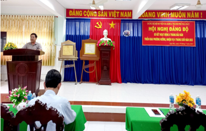 Ông Sầm Long Hải, Ủy viên Ban Thường vụ Thành ủy, Trưởng Ban Tổ chức Thành ủy phát biểu chỉ đạo tại Hội nghị.